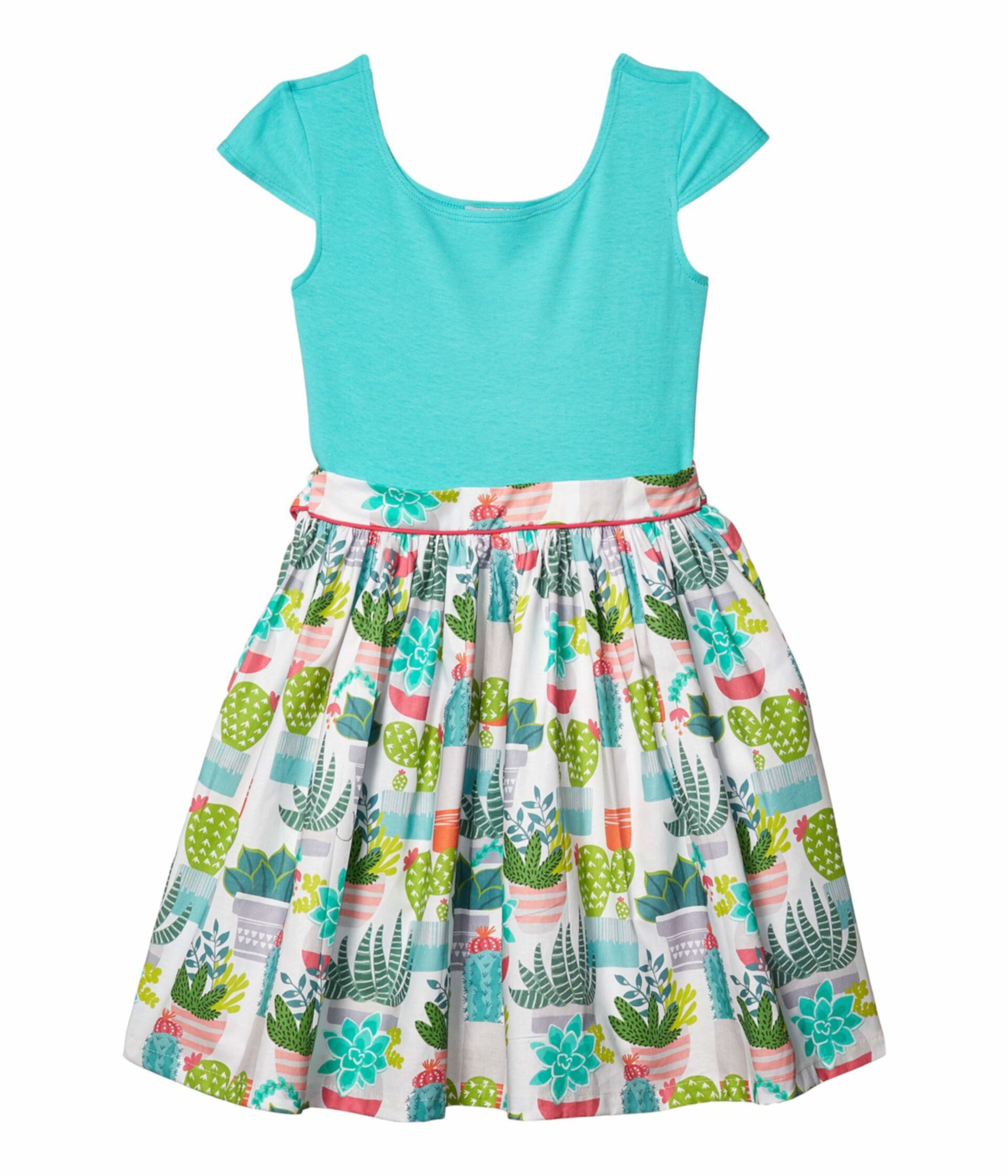 Платье Maddie Cactus (Маленькие дети / Большие дети) Fiveloaves twofish
