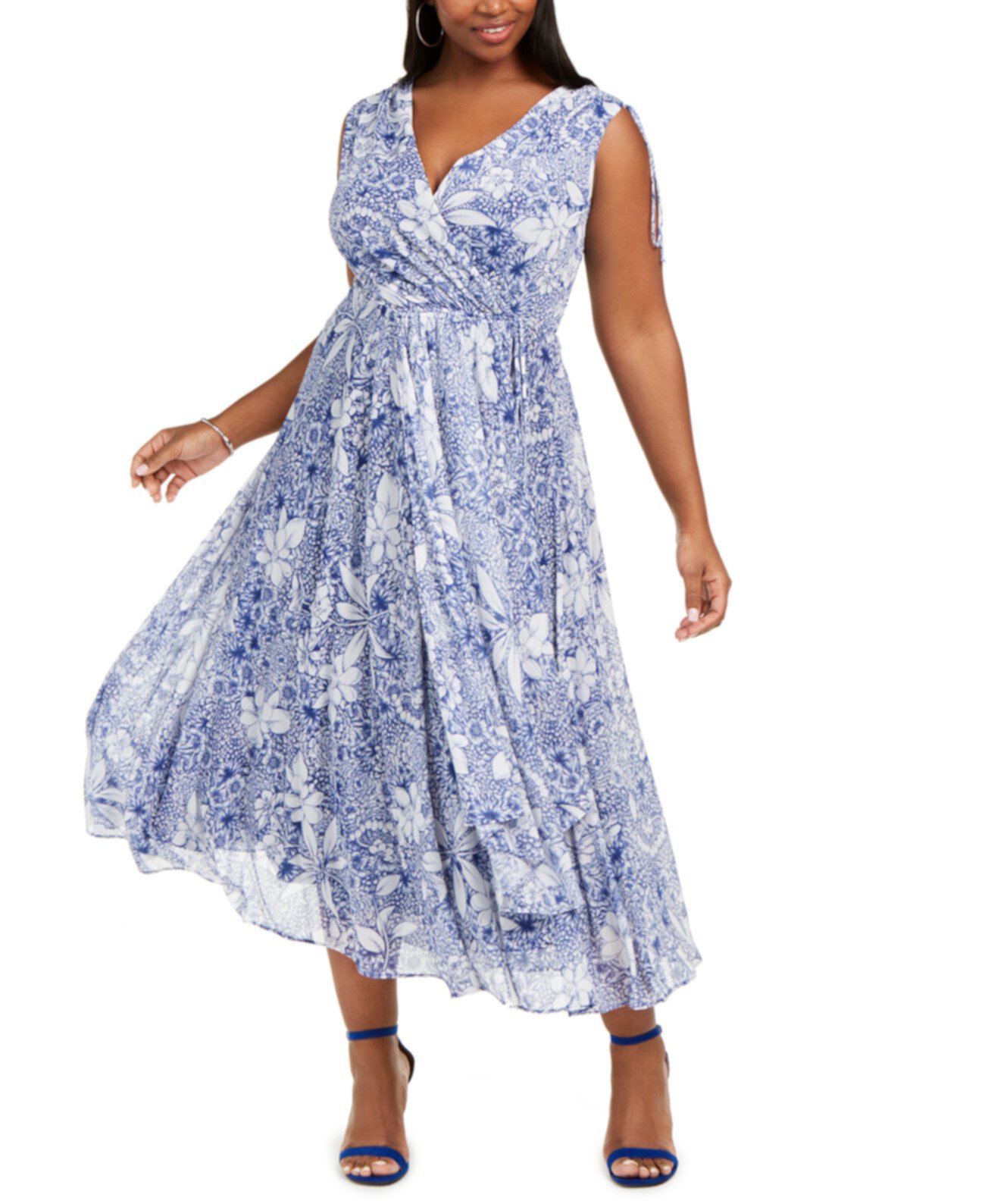 Платье большого размера с цветочным принтом A-Line Taylor