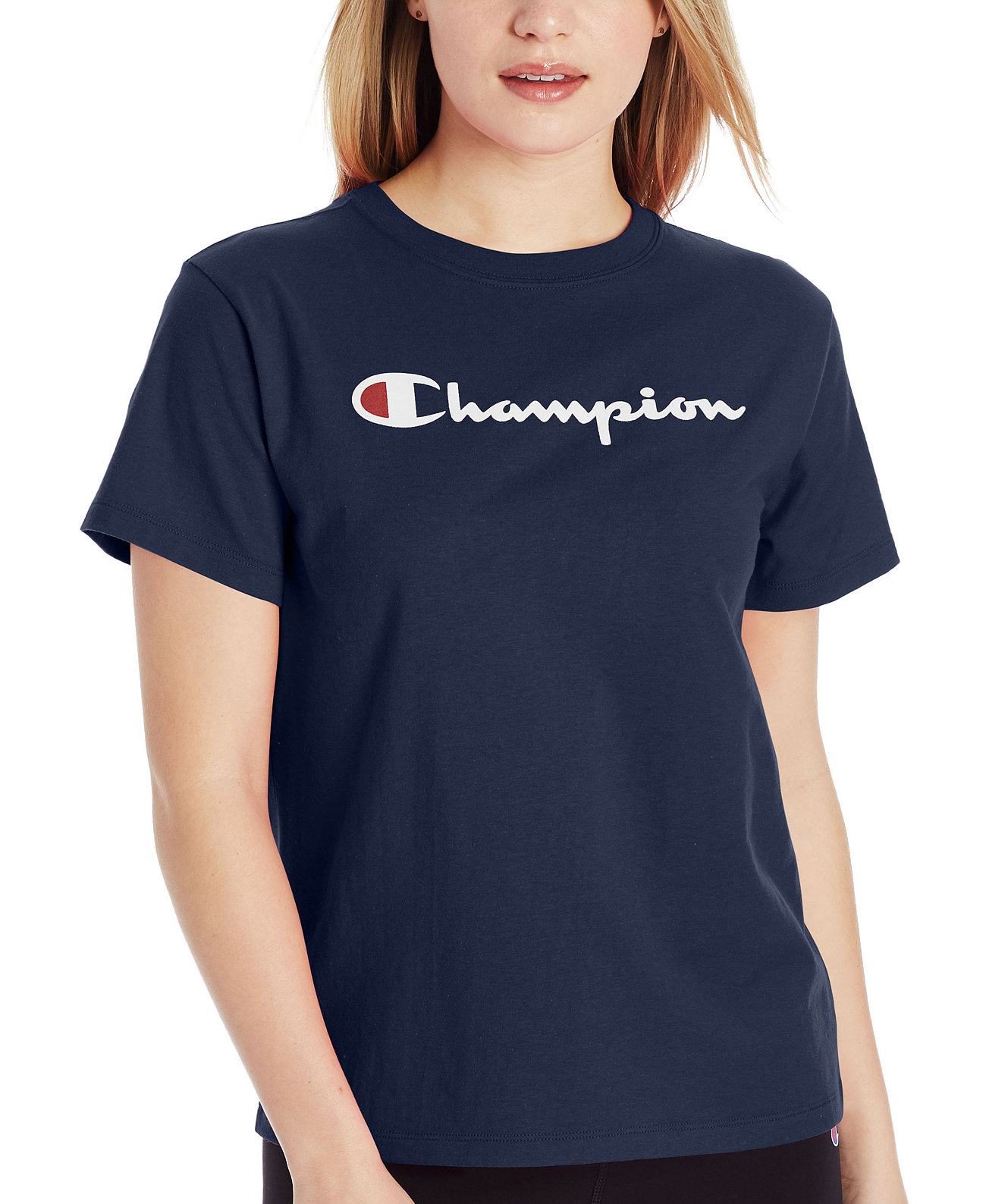 Женская Хлопковая Футболка с Логотипом Champion Champion