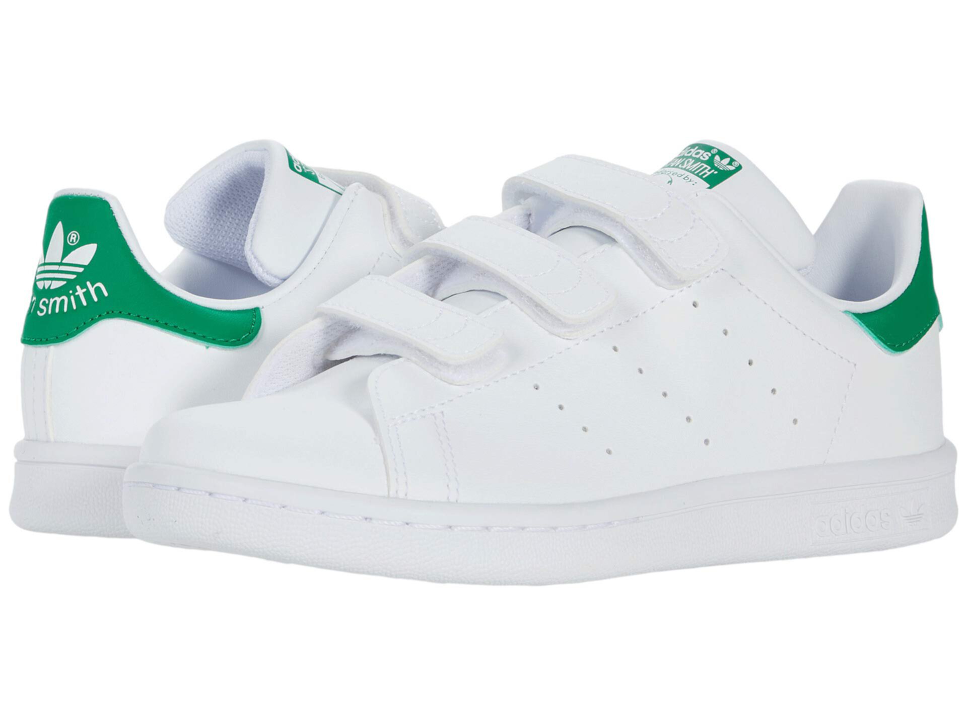 Кроссовки Adidas Stan Smith CF для детей с натуральной кожей и дышащей боковой перфорацией Adidas