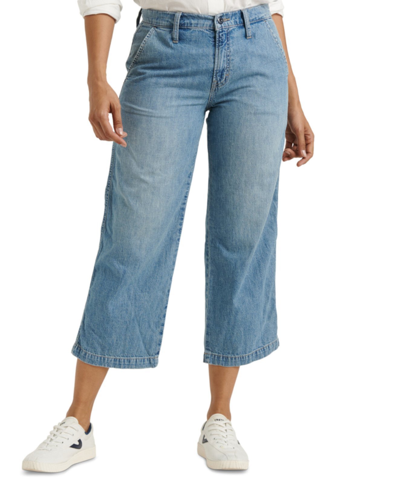 Укороченные джинсы с широкими штанинами и средней посадкой Lucky Brand