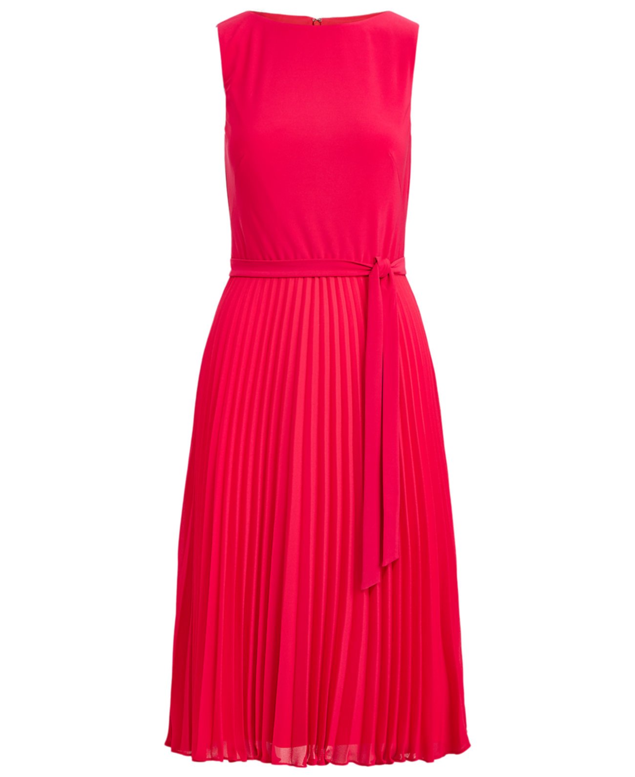 Плиссированное платье жоржет Ralph Lauren
