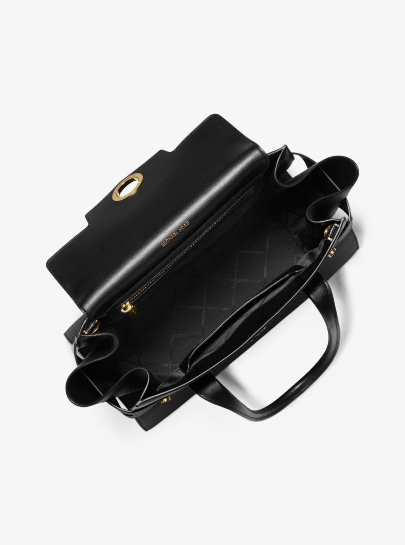 Большая сумка-портфель Carmen с ремнем из сафьяновой кожи Michael Kors