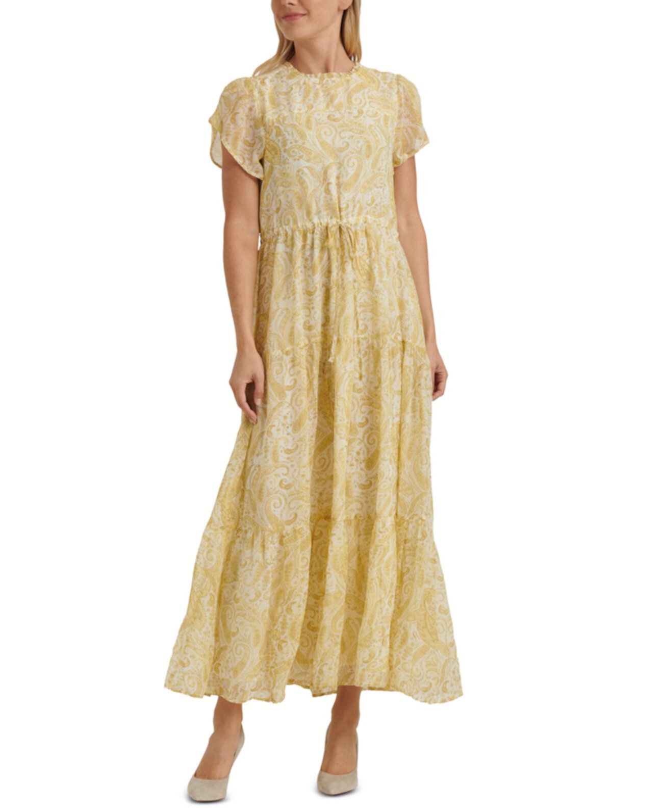 Многоярусное платье с принтом Ariel Paisley Lucky Brand
