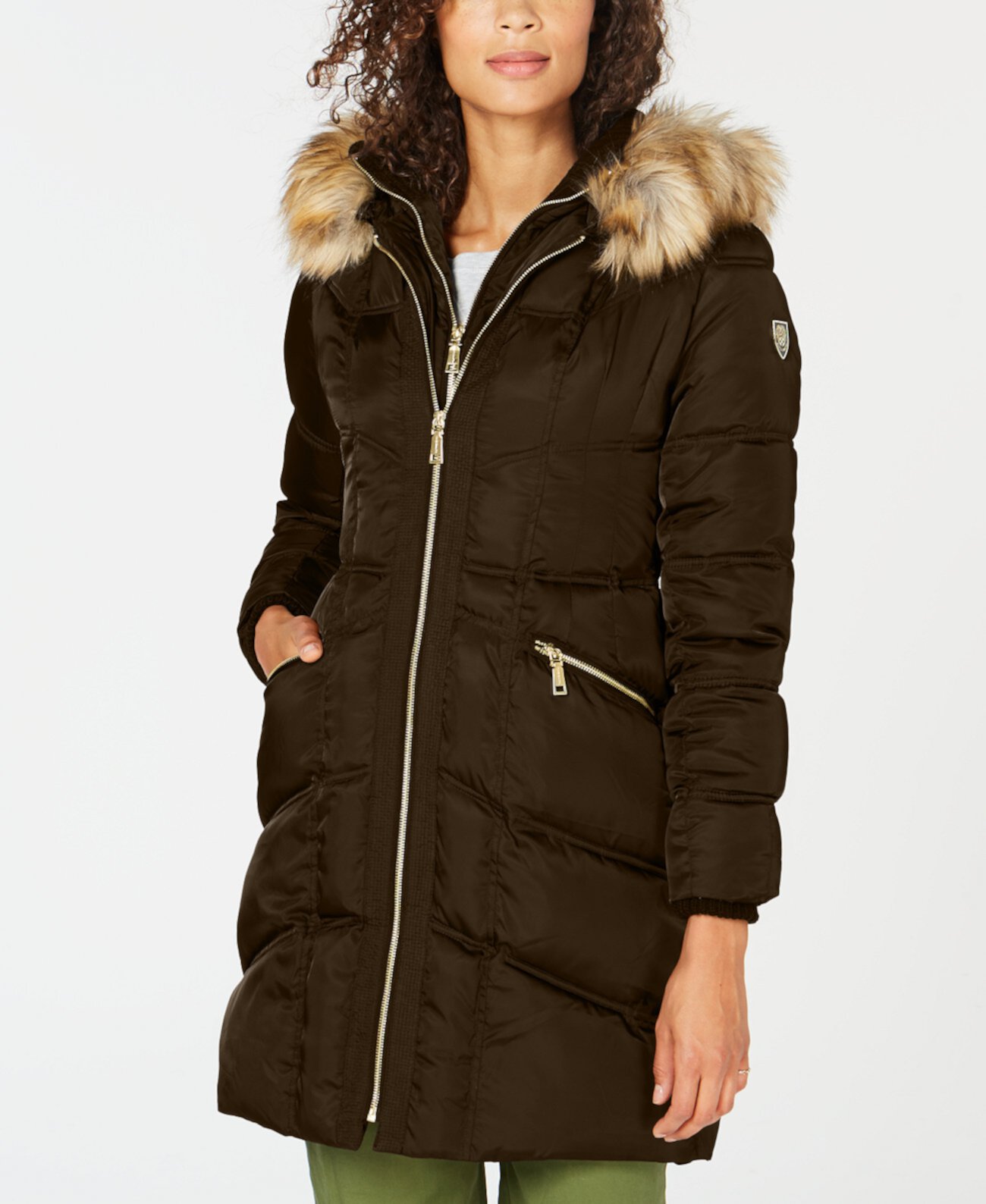 Пуховики 2023 фото. Vince Camuto пуховик. Пуховик 2022-2023. Vince Camuto women's Faux-fur-Trim Hooded down Puffer Coat. Пуховики зима 2022 2023.