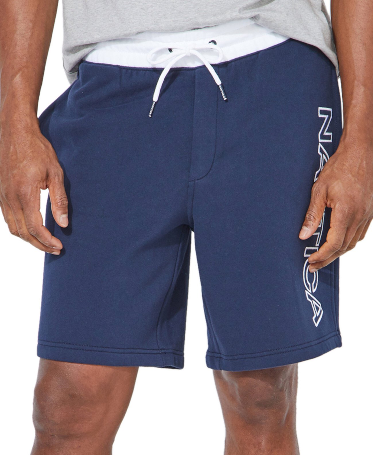 Мужские шорты с большими и высокими флисовыми логотипами Nautica