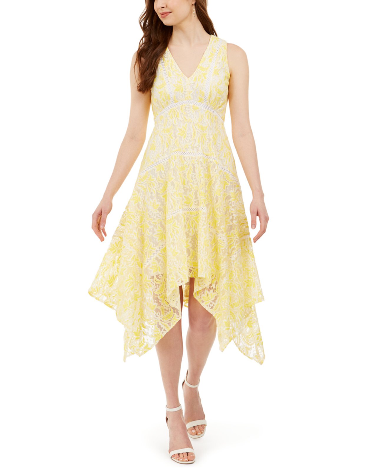 Двухцветное кружевное платье-платок Taylor