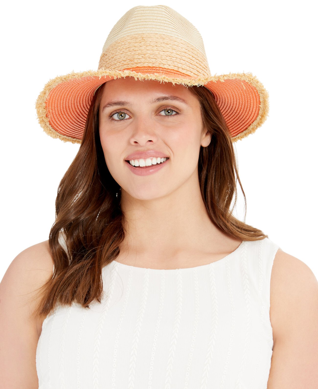 Соломенная панамская шляпа с цветными блоками Steve Madden