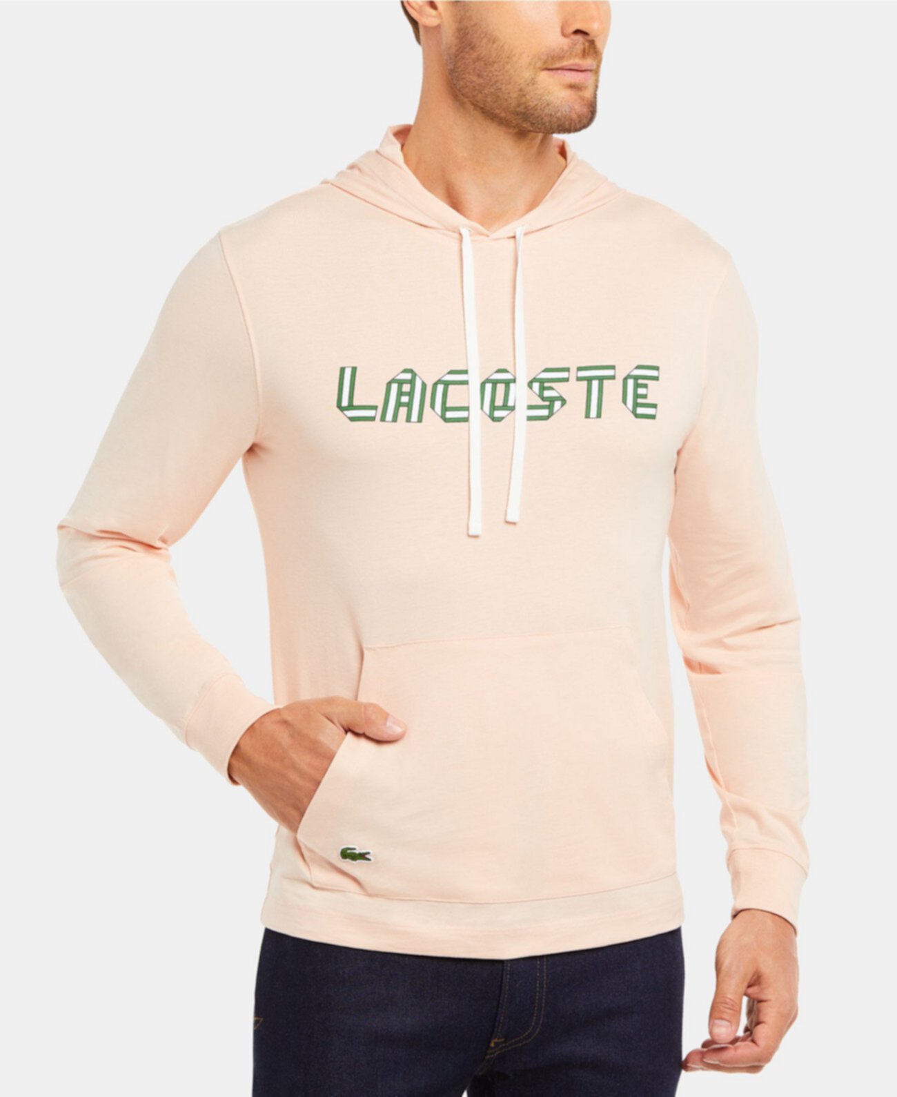 Мужская футболка с длинным рукавом и длинными рукавами с надписью Lacoste Heritage Lacoste