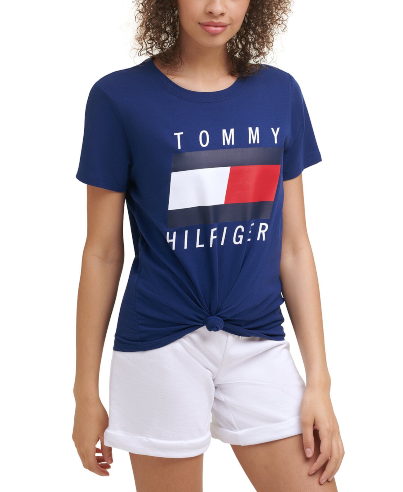 Футболка с логотипом Tie-Front Tommy Hilfiger