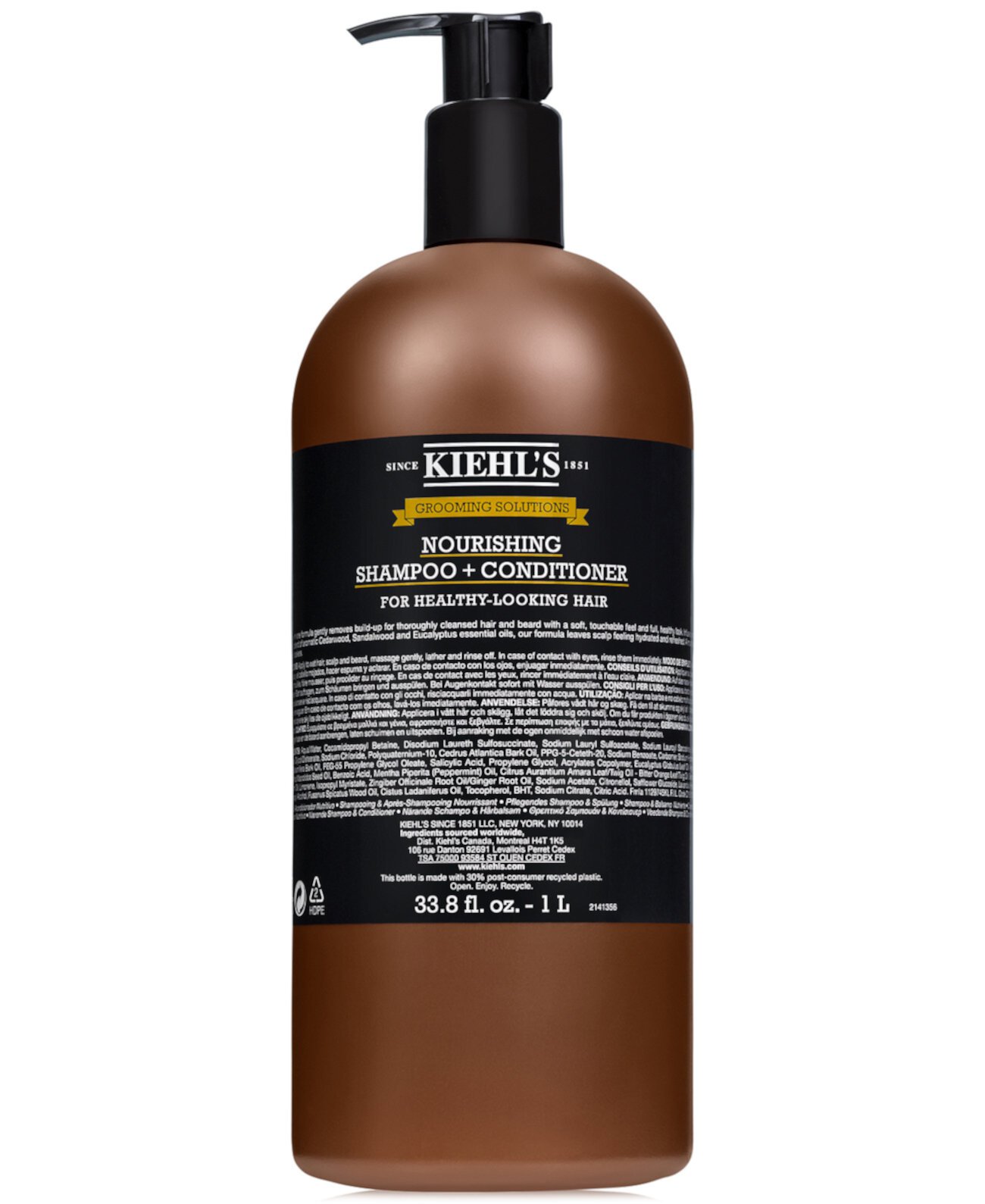 Grooming Solutions Питательный шампунь + кондиционер, 33,8 эт. унция Kiehl's Since 1851