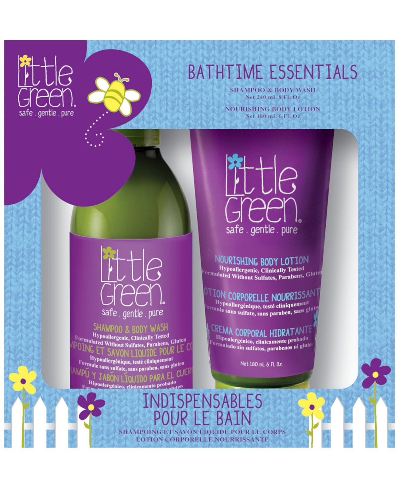 Kids Bath time Essentials Set 2, 14 унций Little Green