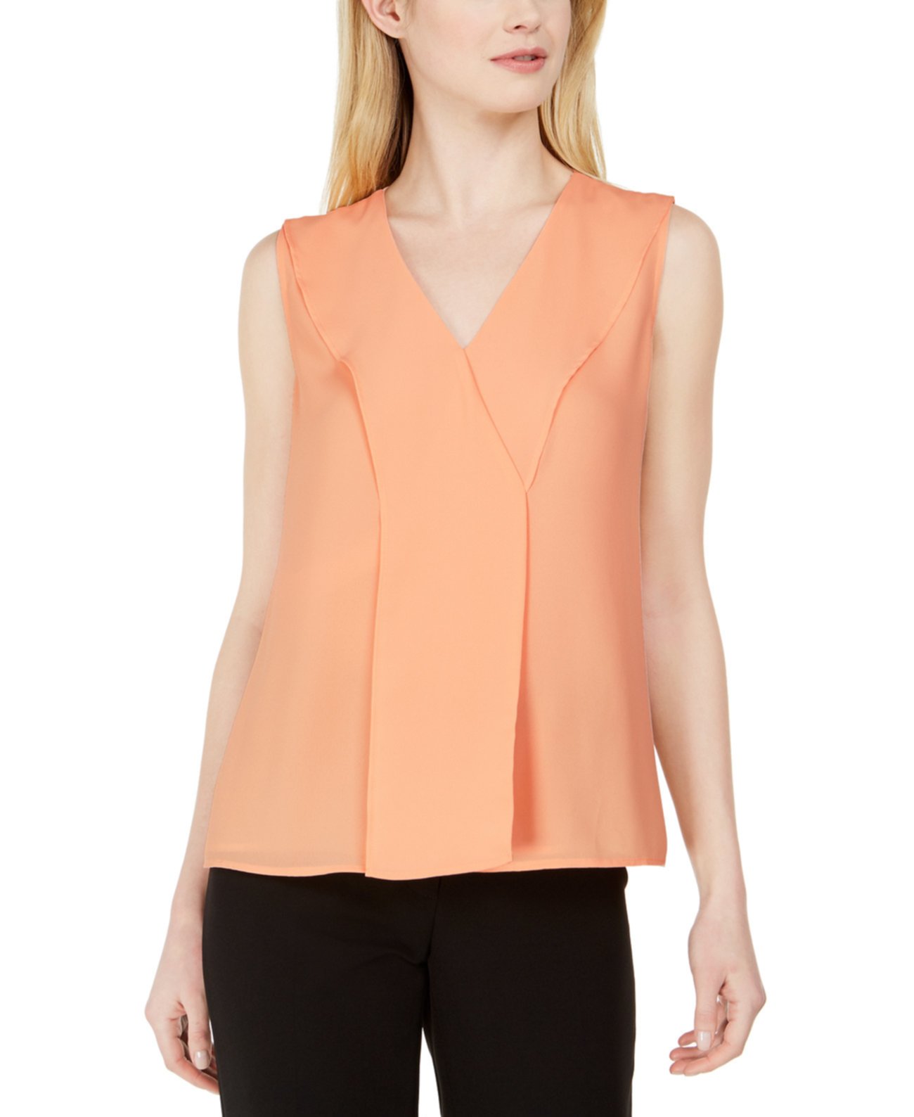 Блузка с V-образным вырезом Calvin Klein
