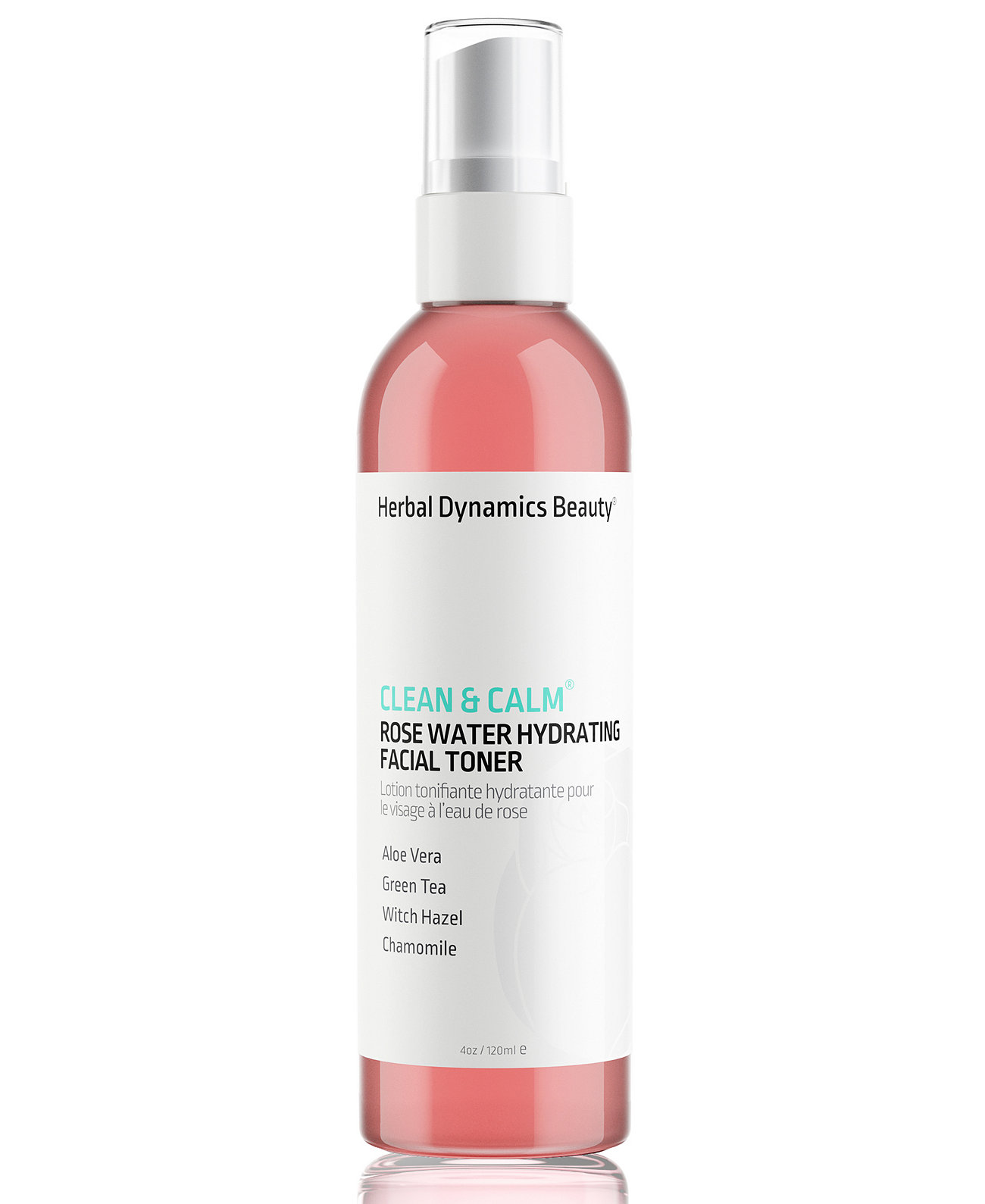 Розовая вода успокаивающий тоник для лица Herbal Dynamics Beauty