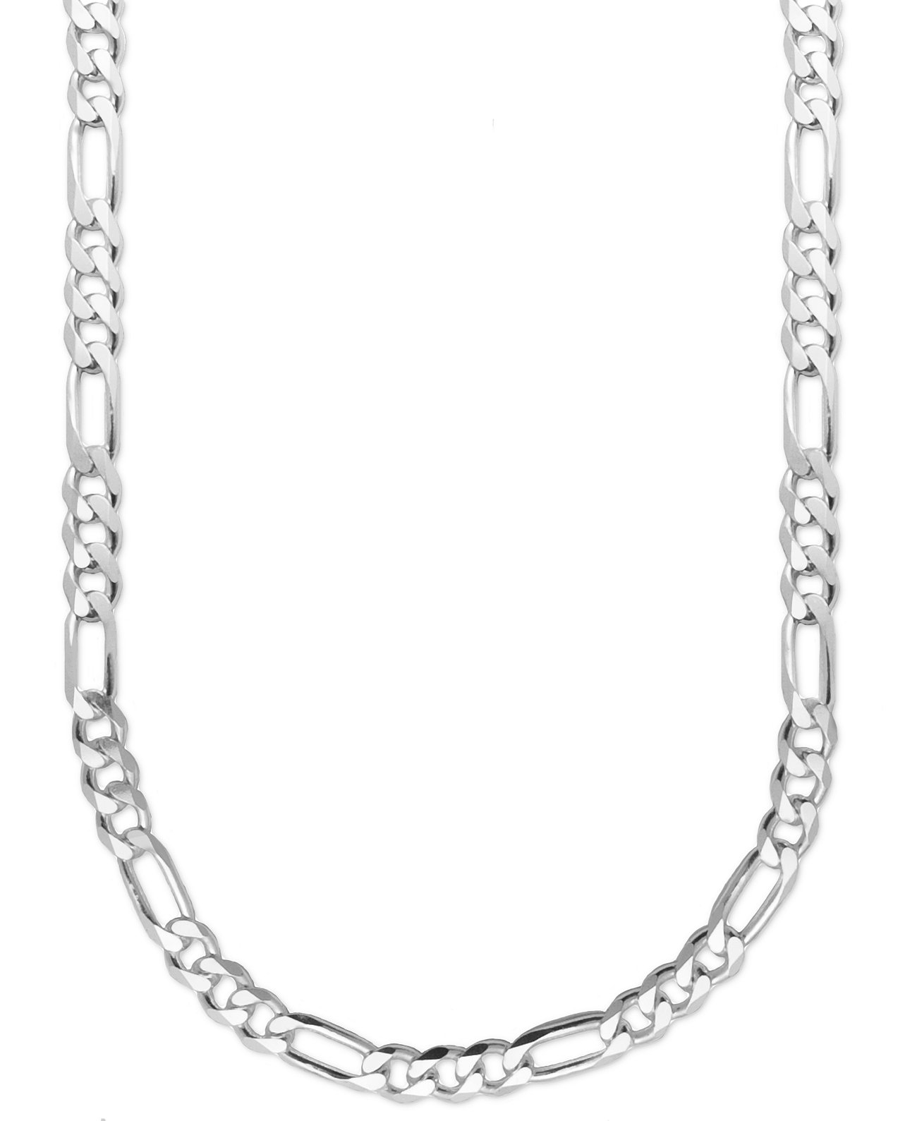 Мужское ожерелье из стерлингового серебра, 22 "8мм, цепочка Figaro Macy's