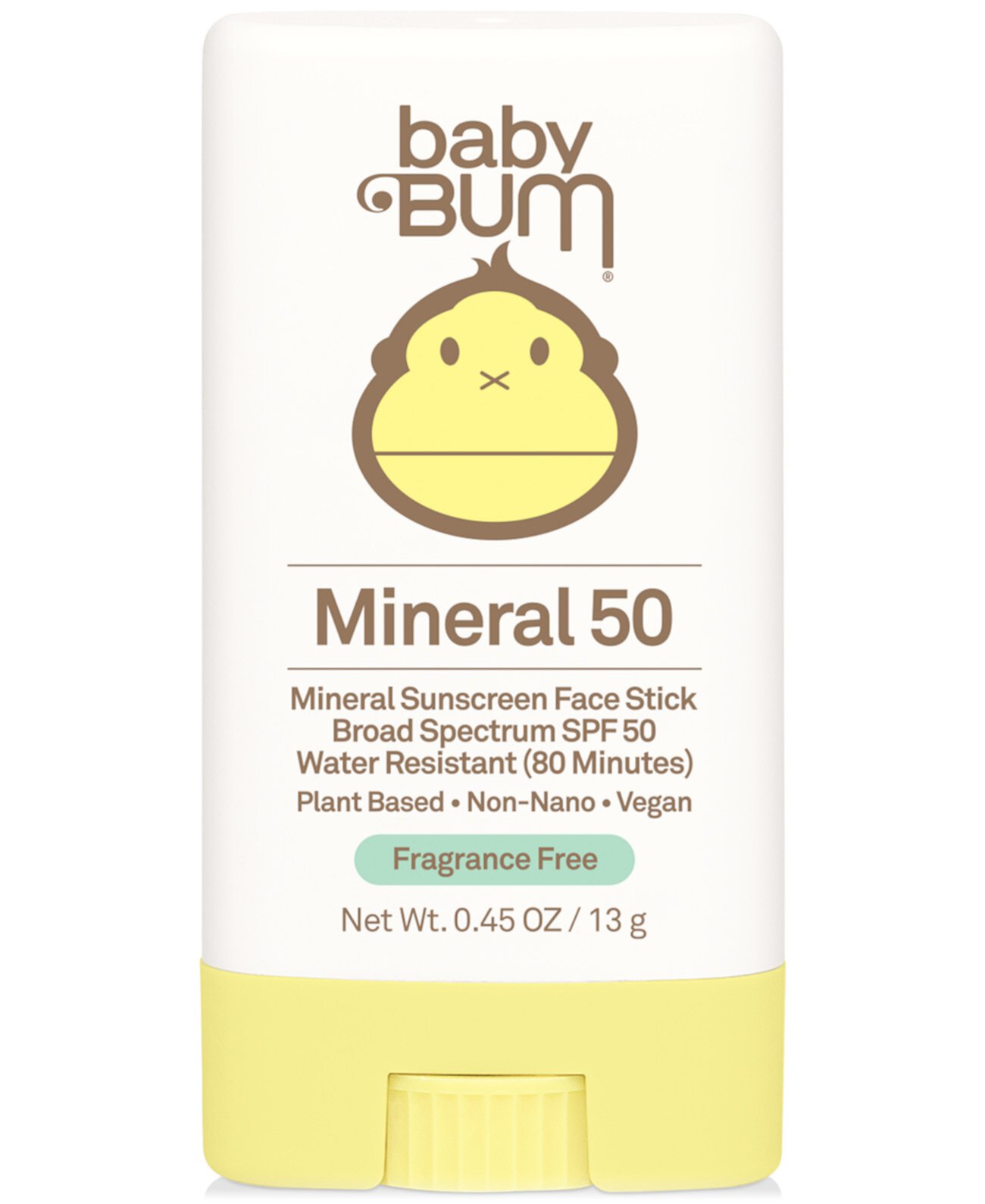 Минеральный солнцезащитный крем для лица Baby Bum SPF 50, 0,45 унции. Sun Bum
