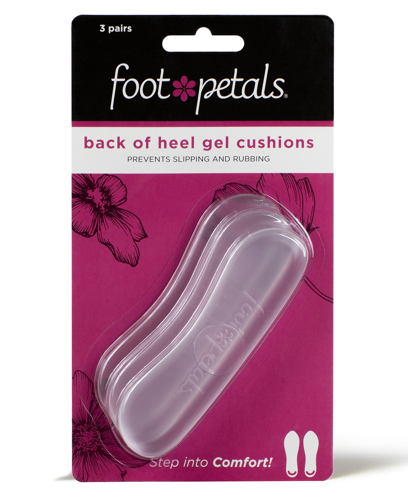 Женские Аксессуары для обуви Foot Petals Подушечки для пятки Fancy Feet 3 пары Foot Petals