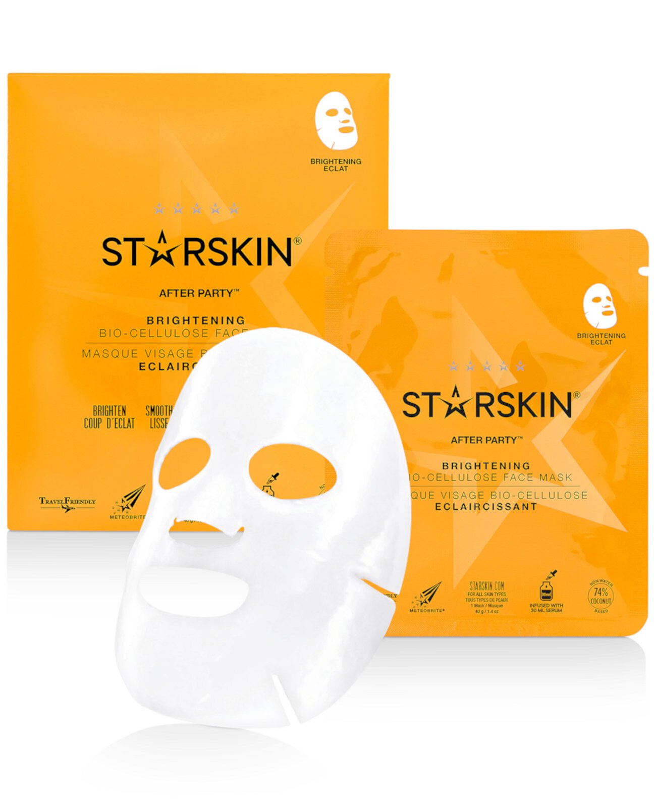 After Party Осветляющая биоцеллюлозная маска для лица STARSKIN