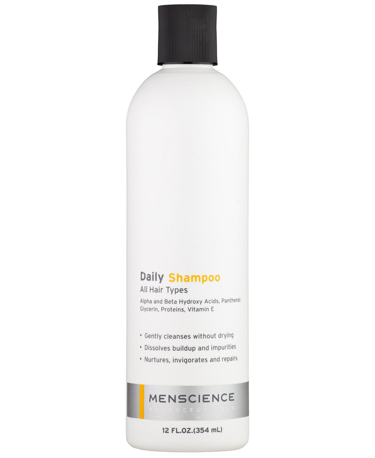 Ежедневный шампунь без запаха для всех типов волос для мужчин, 12 унций. MENSCIENCE
