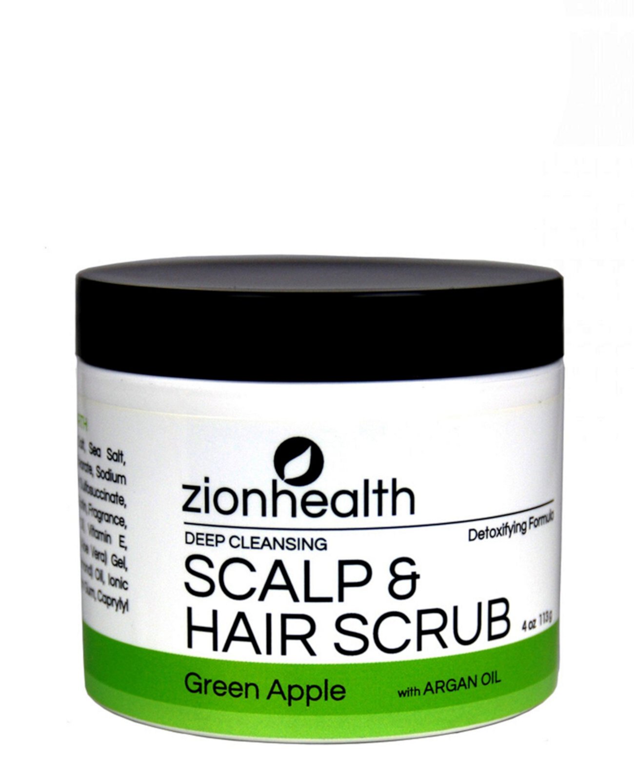 Скраб для волос, зеленое яблоко, 4 унции Zion Health