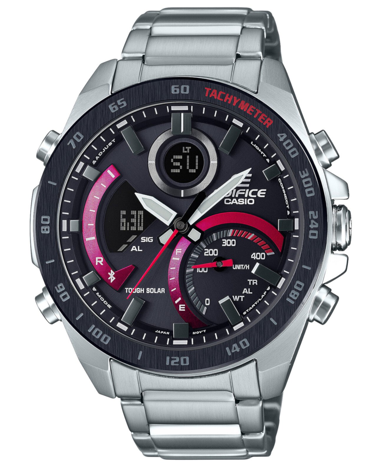 Мужские аналогово-цифровые часы с браслетом из смолы серебристого цвета 48 мм G-Shock