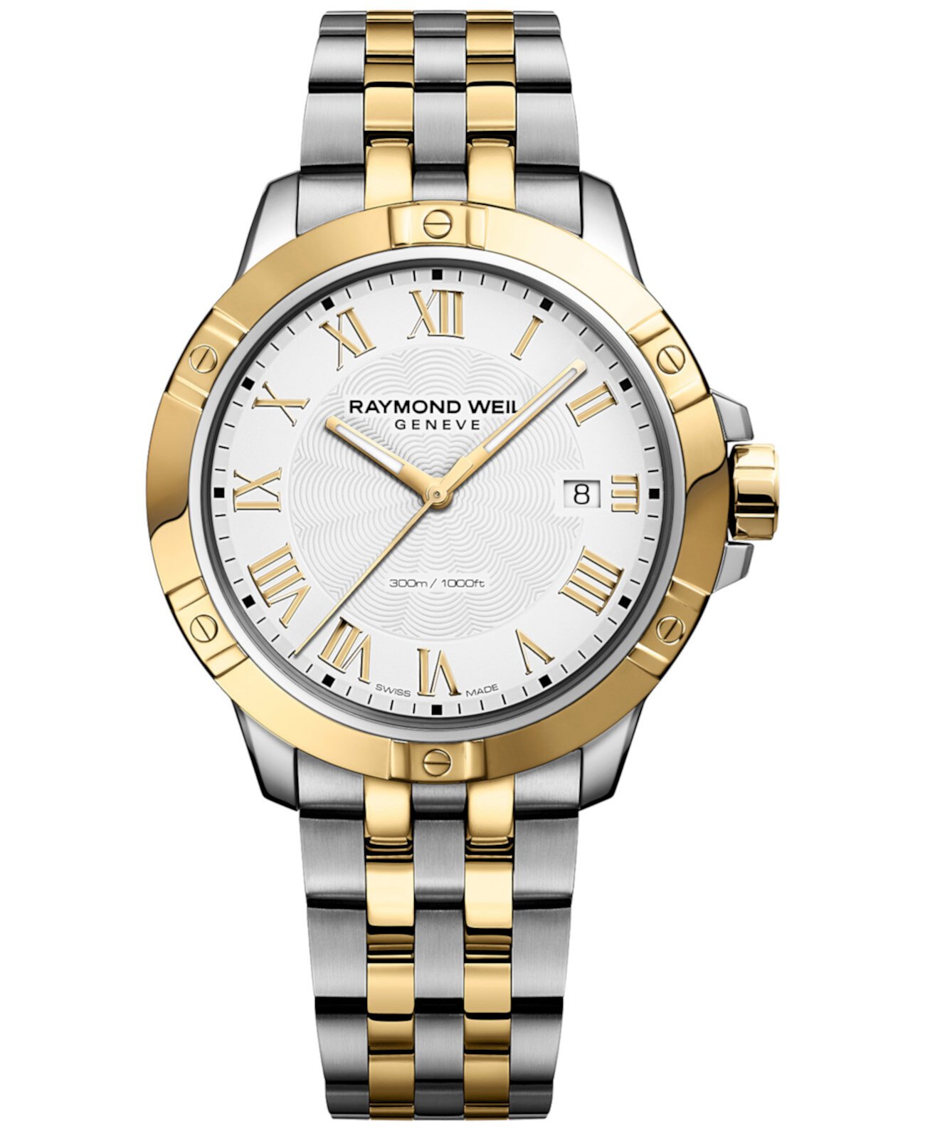 Мужские наручные часы Swiss Tango с двухцветным PVD-покрытием из нержавеющей стали 41 мм 8160-STP-00308 Raymond Weil