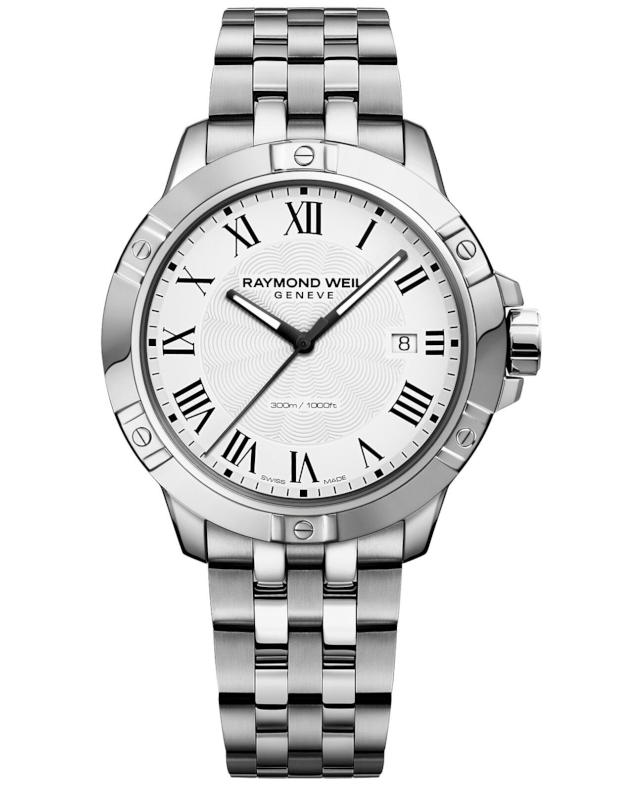 Мужские швейцарские часы-браслет из нержавеющей стали Tango 41мм 8160-ST-00300 Raymond Weil