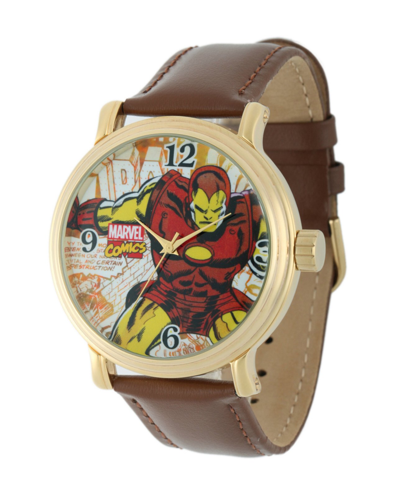 Мужские винтажные часы из сплава золота Marvel Iron Man Ewatchfactory