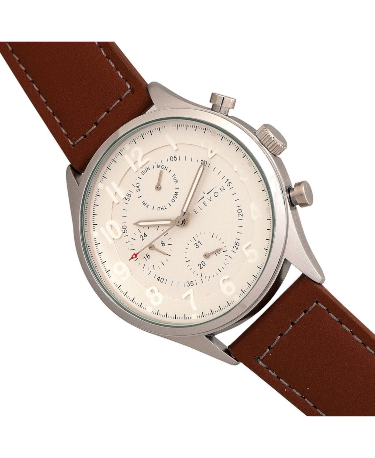 Мужские часы с ремешком из натуральной кожи Lindbergh 45 мм Elevon