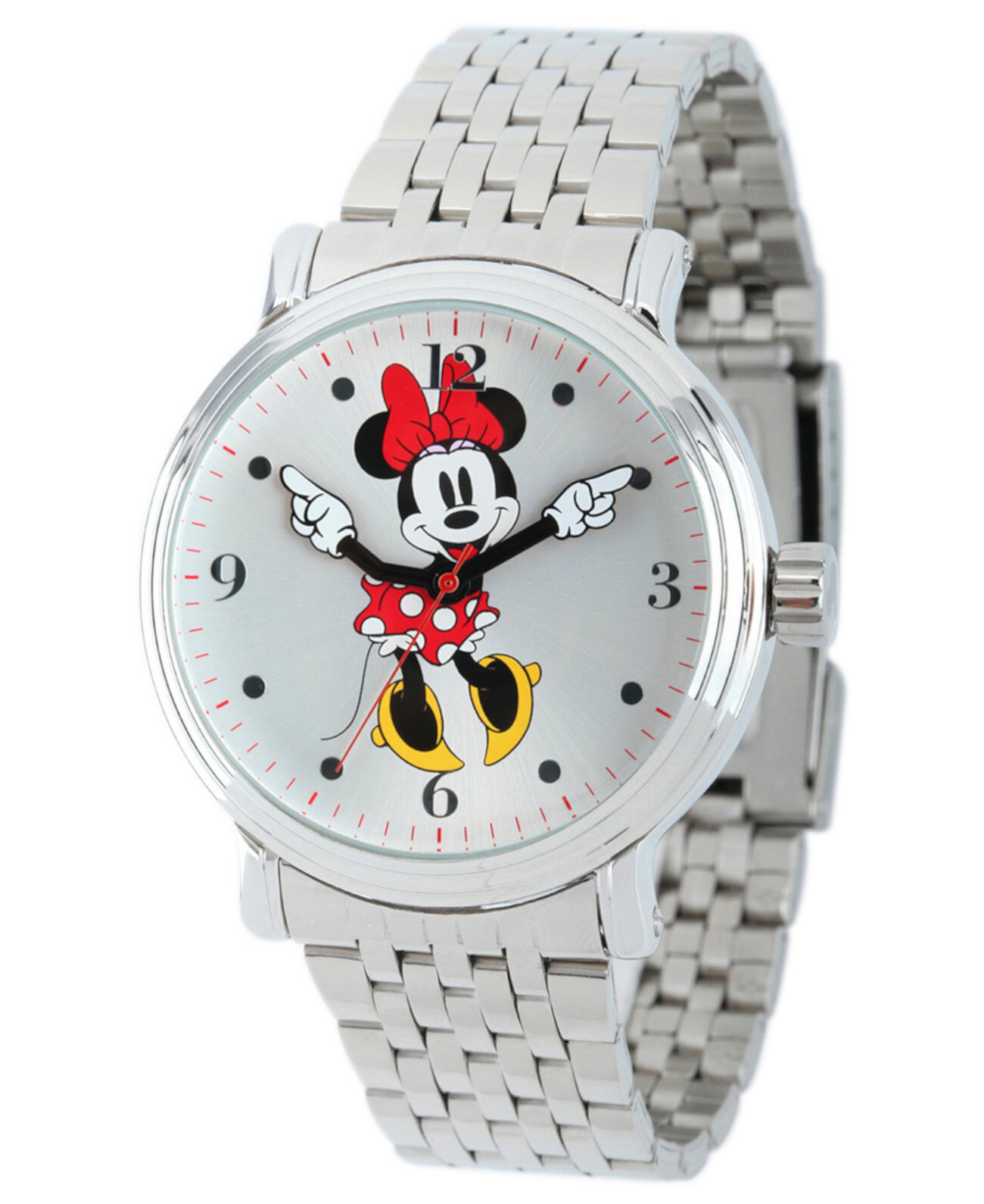 Блестящие серебряные винтажные часы из сплава унисекс Disney Minnie Boyfriend Ewatchfactory