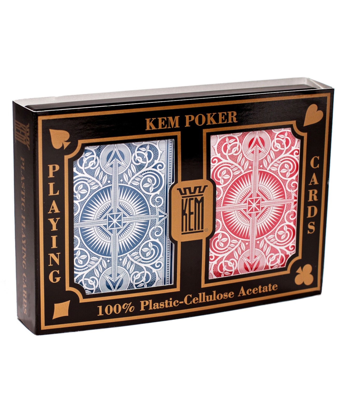 Игральные карты KEM - красная и синяя стрелки US Playing Card Company