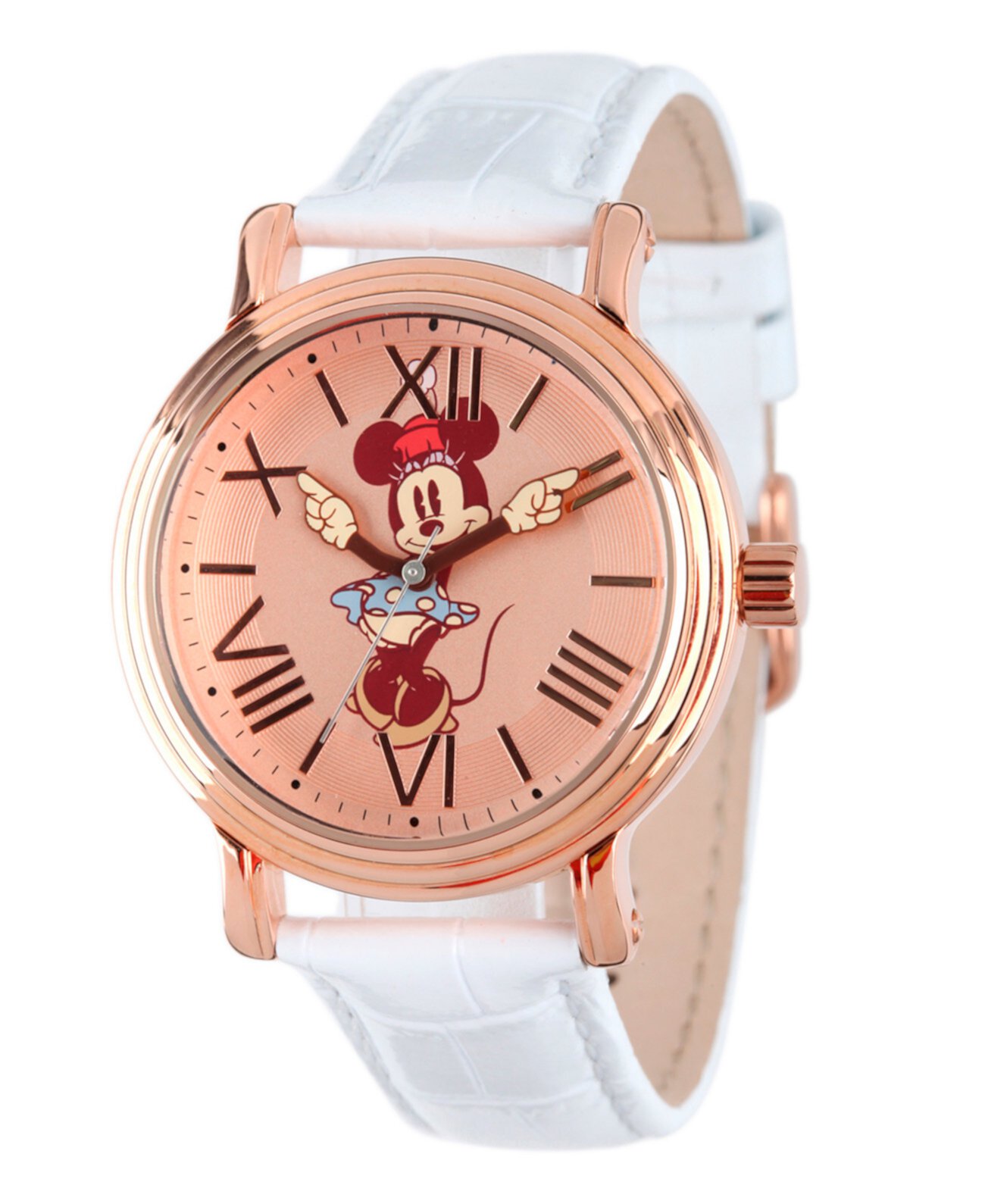 Мужские часы Disney Minnie Mouse из сплава с блестящим розовым золотом в винтажном стиле Ewatchfactory