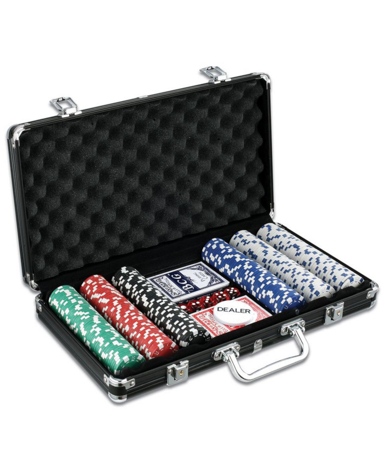 Коллекция классических игр - набор для игры в покер из 300 предметов в черном алюминиевом корпусе John N. Hansen Co.