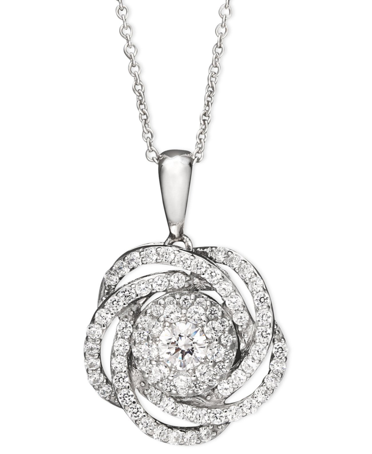 Ожерелье с бриллиантовым узлом из белого золота 585 пробы (1 карат), созданное для Macy's Wrapped in Love