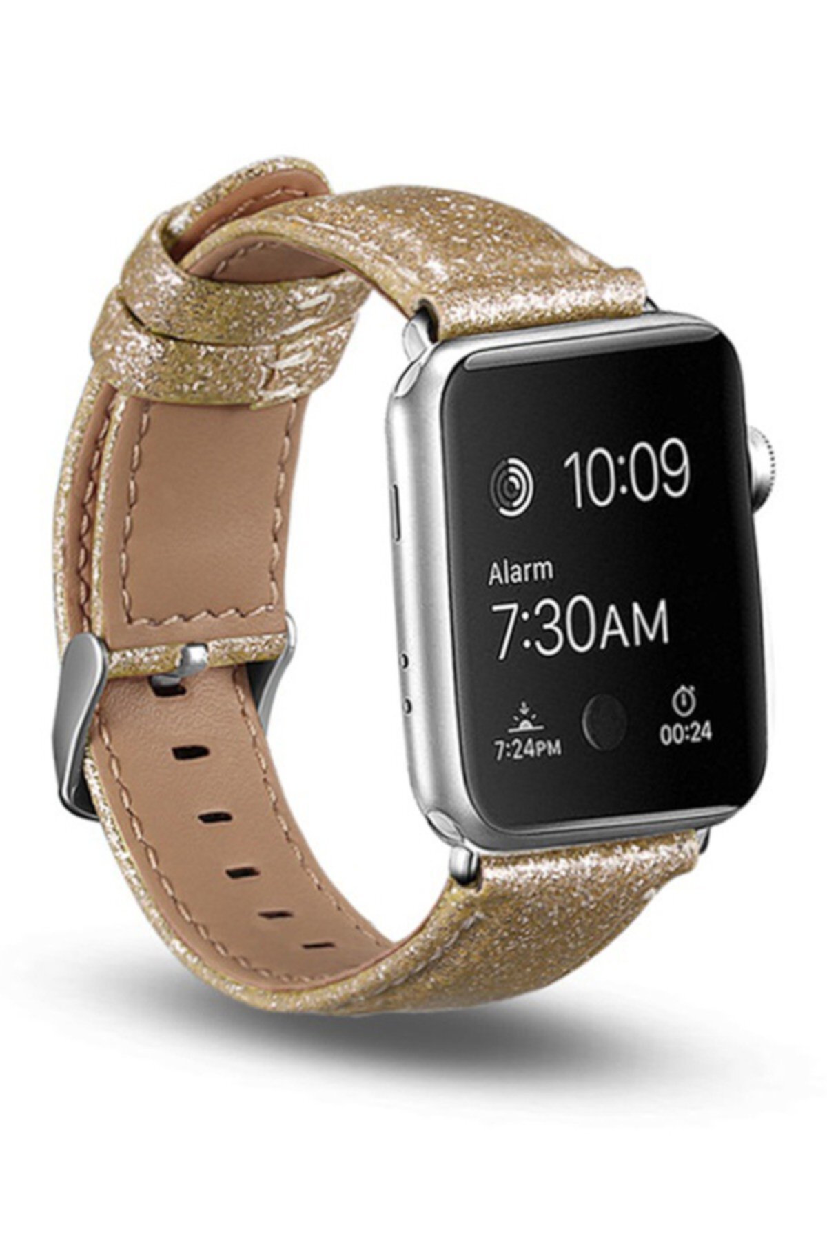 Золотой кожаный блеск 38мм Apple Watch 1/2/3/4 Band POSH TECH