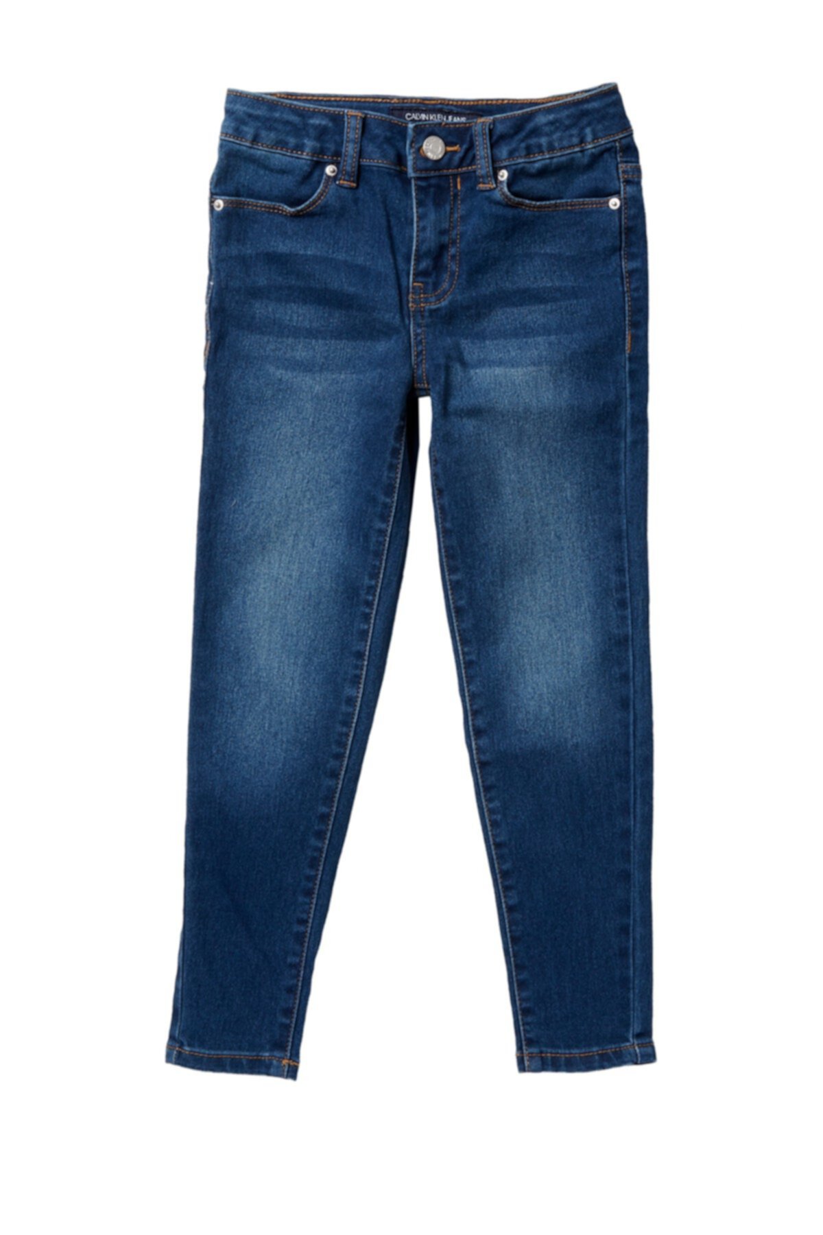 Окончательные зауженные джинсы (большие девочки) Calvin Klein