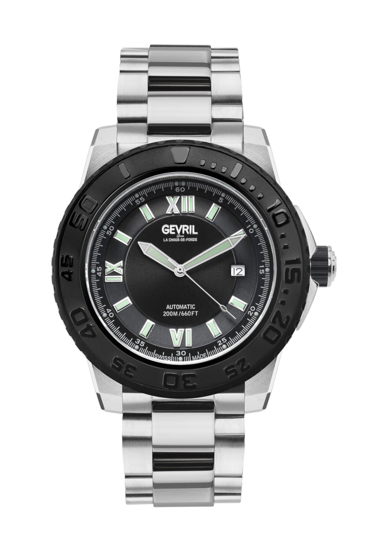 Мужские швейцарские автоматические часы-браслет Seacloud, 45 мм Gevril