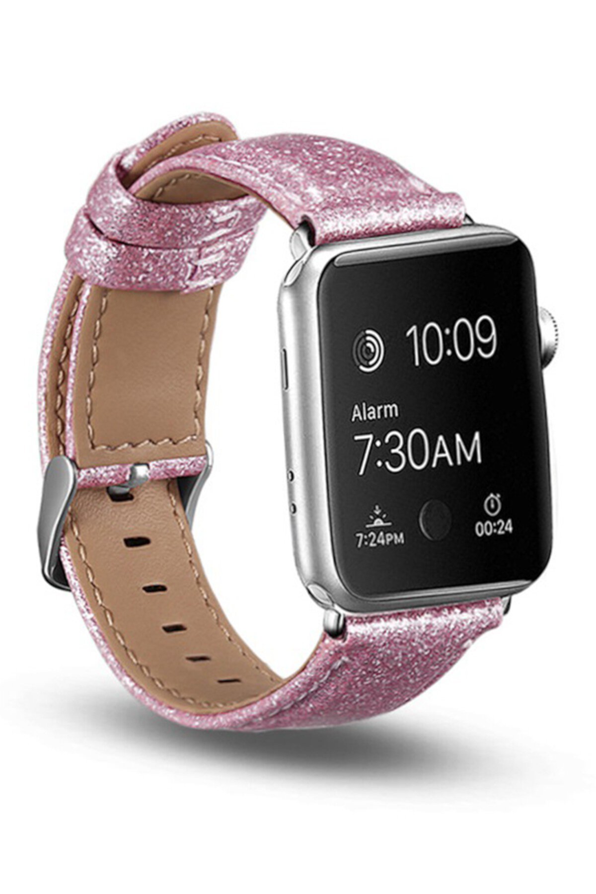 Розовый кожаный блеск 42мм Apple Watch 1/2/3/4 Band POSH TECH