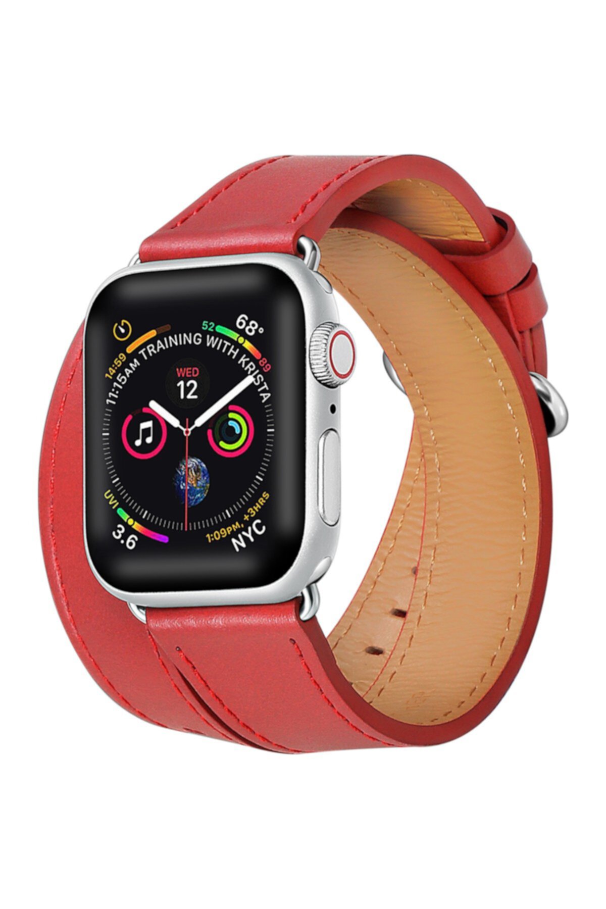 Красная двойная кожа 38мм Apple Watch 1/2/3/4 Band POSH TECH