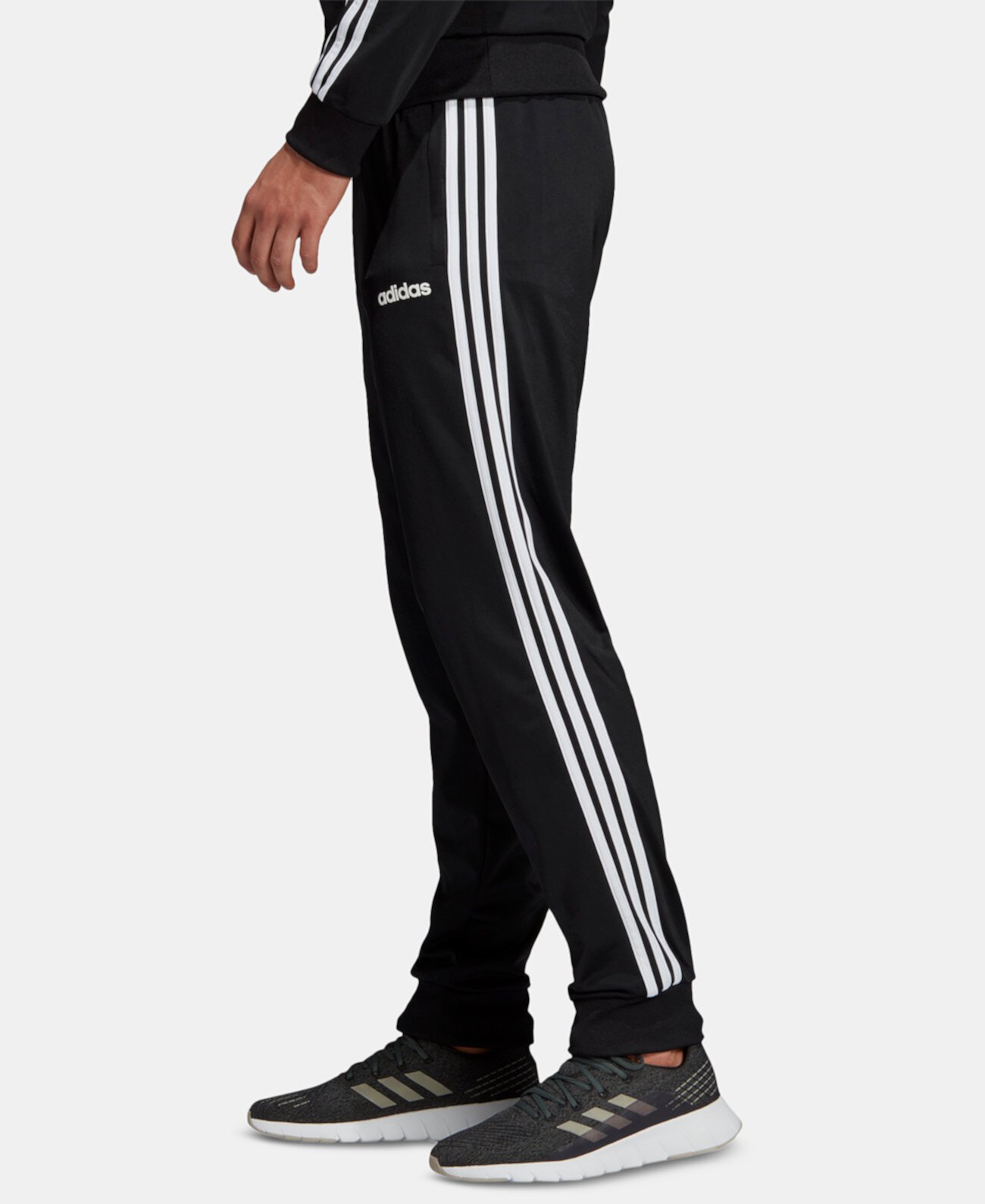 Зауженные трикотажные брюки с 3 полосками для мужчин Essentials Adidas