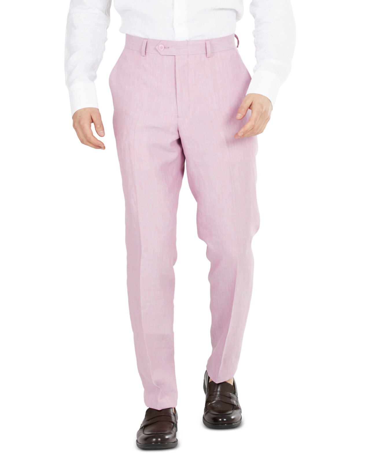 Мужские льняные костюмные брюки облегающего кроя, созданные для Macy's Bar III
