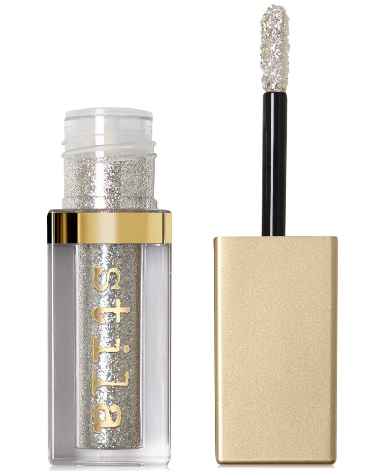 Жидкие тени. Стила глиттерные тени. Блестки stila. Sparkle Liquid Eyeshadow. Тени сверкающие в золотом яблоке бай ди.