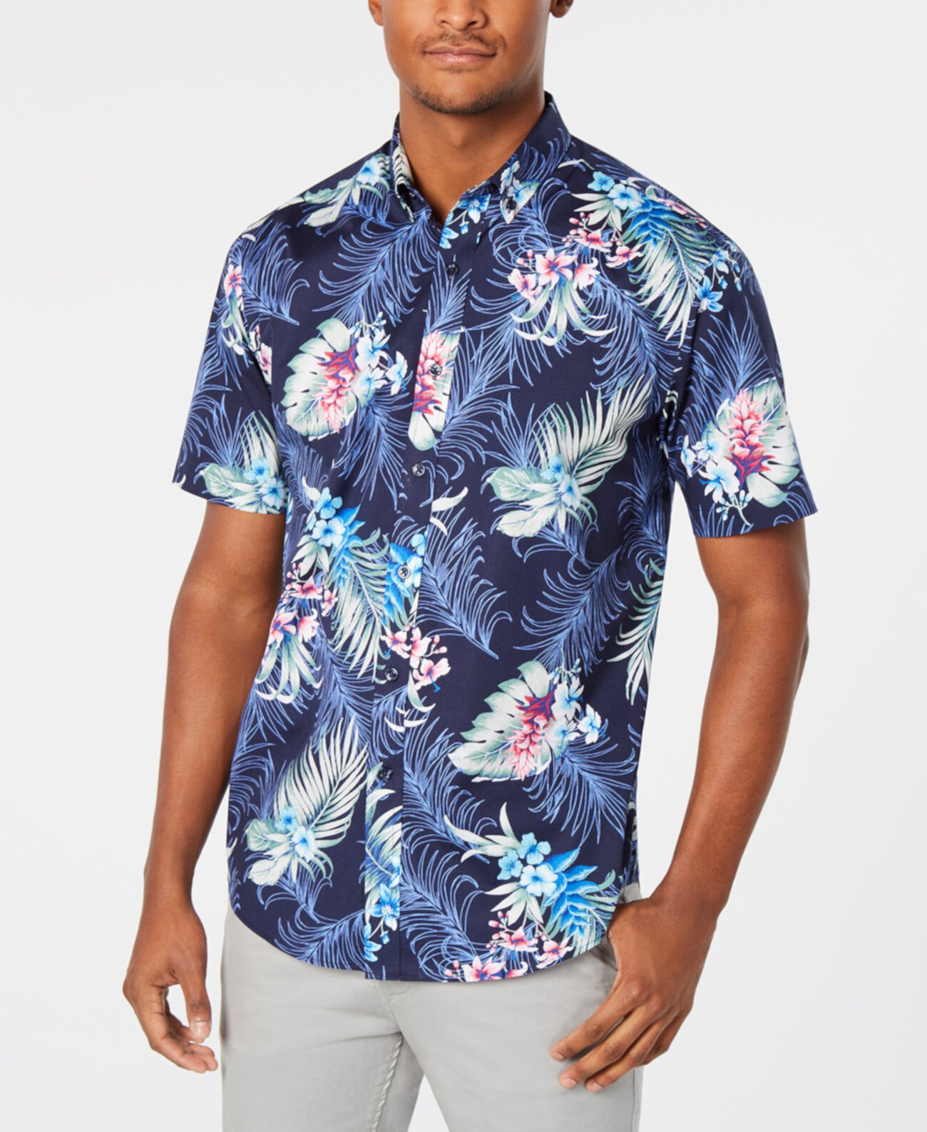 Мужская рубашка с тропическим принтом Winslow, созданная для Macy's Club Room