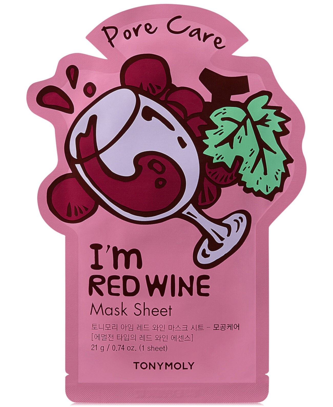 Листовая маска I'm Red Wine Sheet Mask - (Уход за порами) TONYMOLY