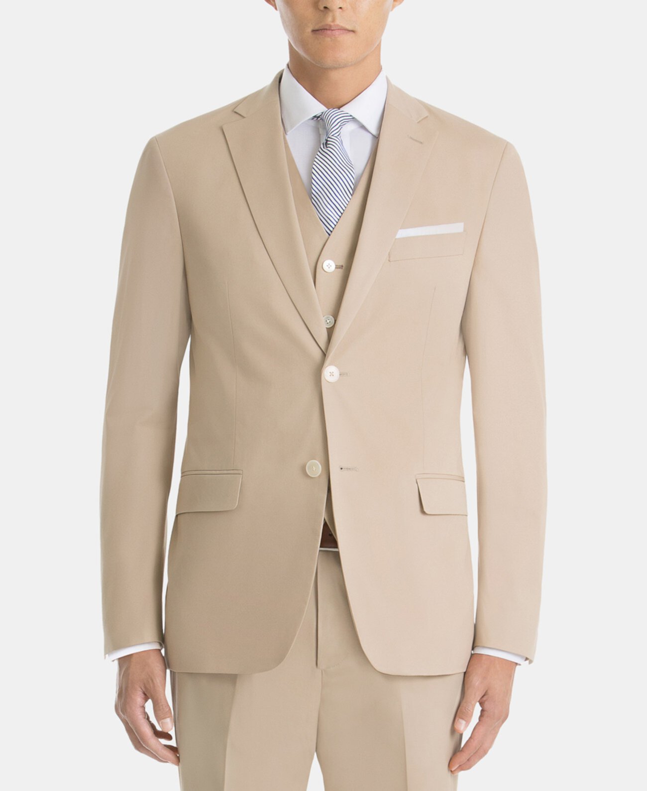 Мужское спортивное пальто из хлопка классического кроя UltraFlex светло-коричневого цвета Ralph Lauren