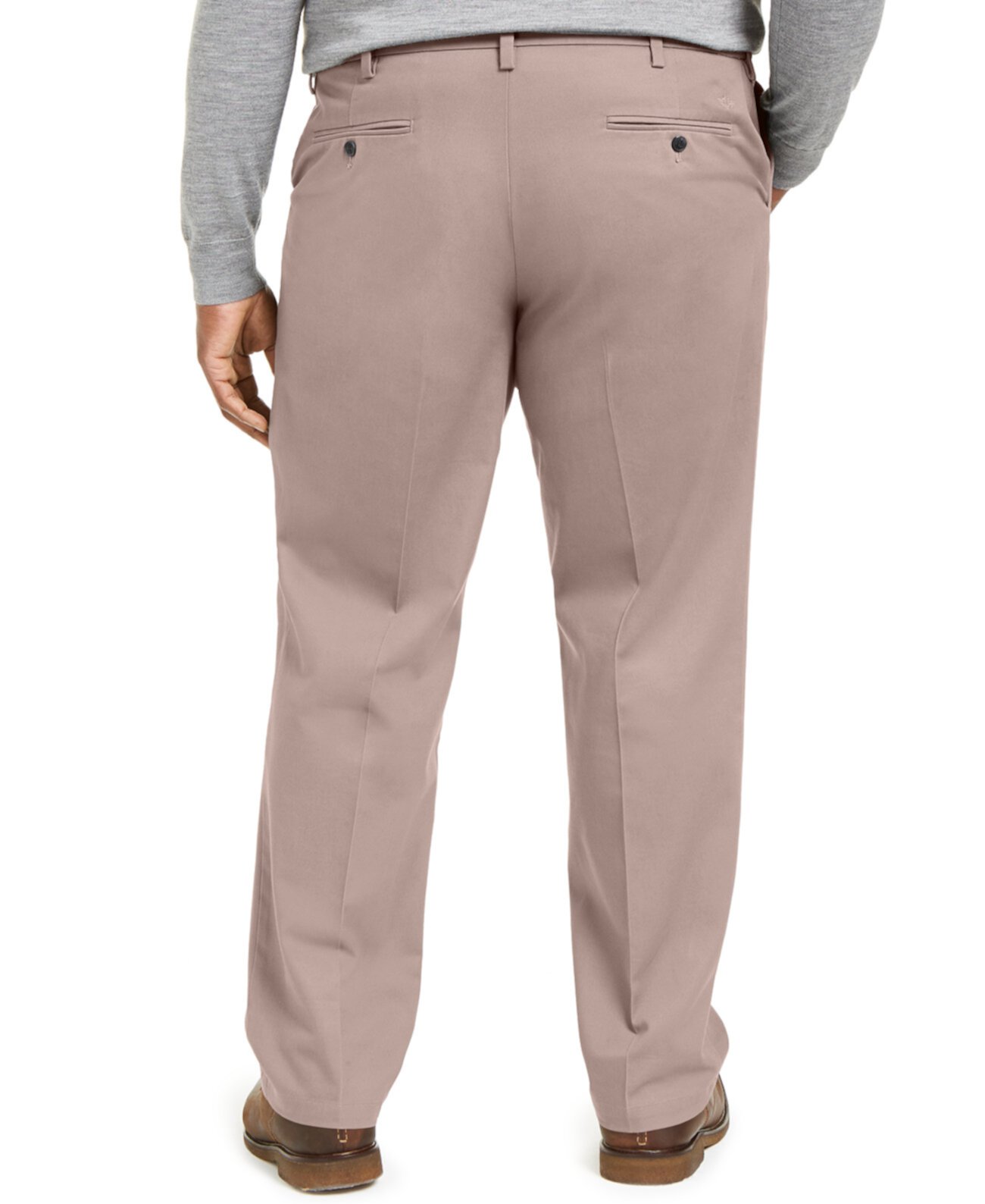 Мужские большие и высокие подписи Lux Cotton Classic Fit Плиссированные эластичные брюки цвета хаки Dockers
