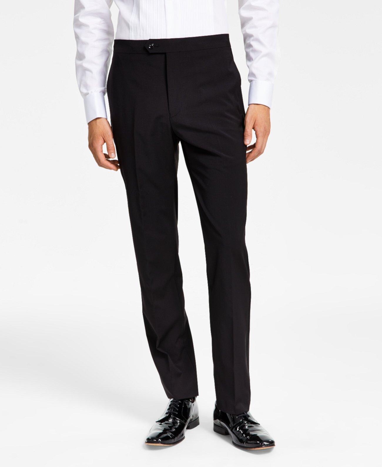 Мужские приталенные черные брюки под смокинг бесконечной стрейч Calvin Klein