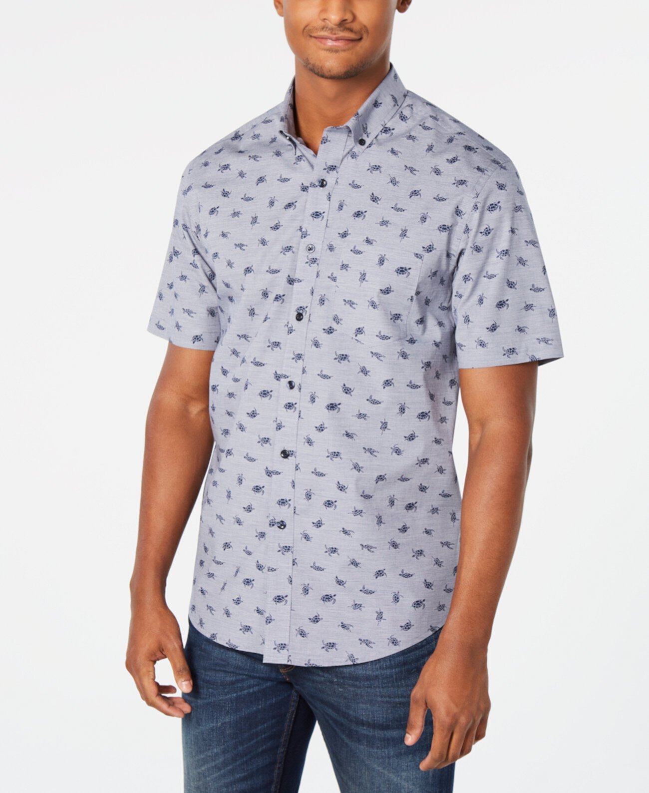 Мужская рубашка Lyden Turtle с рисунком, созданная для Macy's Club Room