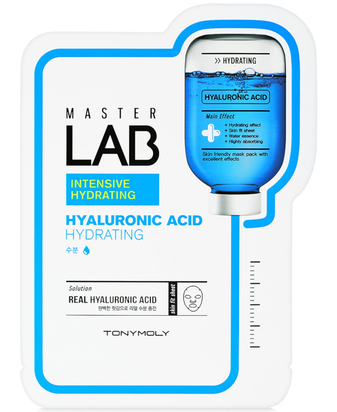 Master Lab Hyaluronic Acid Hydrating Sheet Mask Увлажняющая маска с гиалуроновой кислотой TONYMOLY