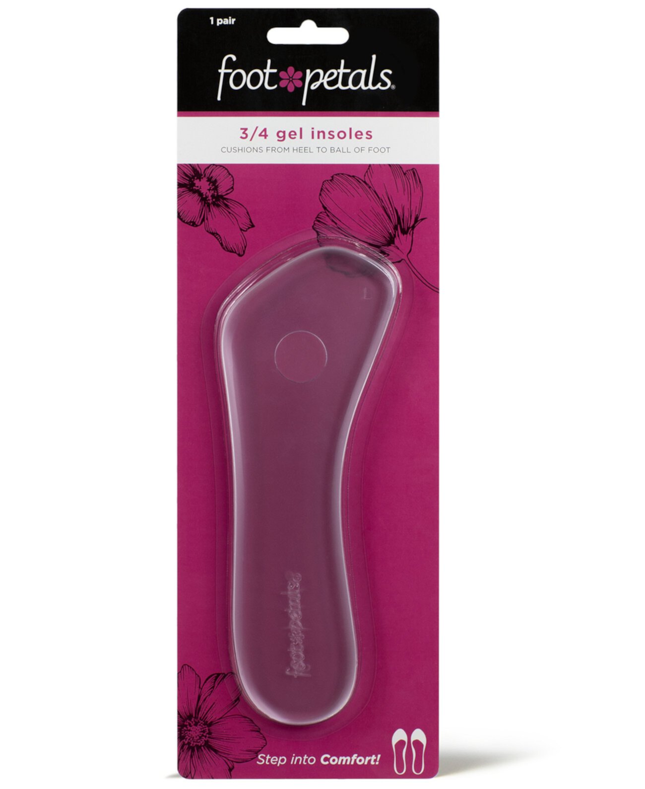 Женские Аксессуары для обуви Foot Petals Fancy Feet 3/4 Гелевые Стельки Foot Petals